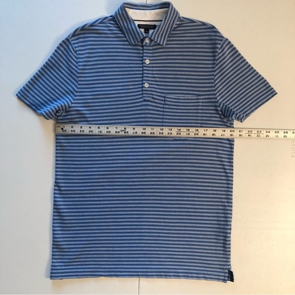 Banana Republic Men’s Blue Performance Pique Polo Shirt Size Small - Picture 4 of 7